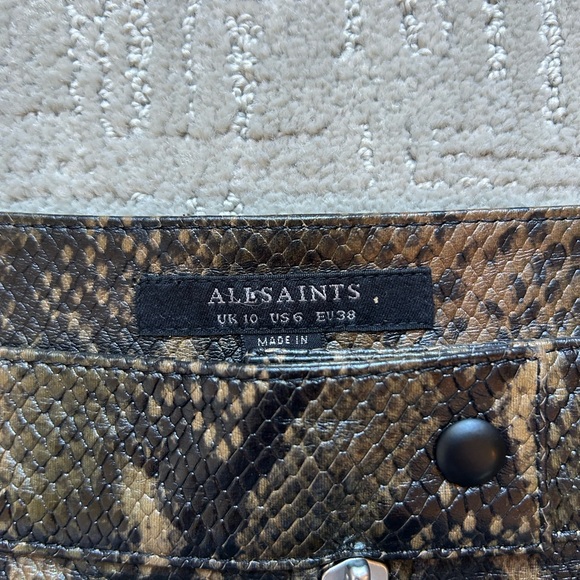 AllSaints Snakeskin skirt - Picture 2 of 3